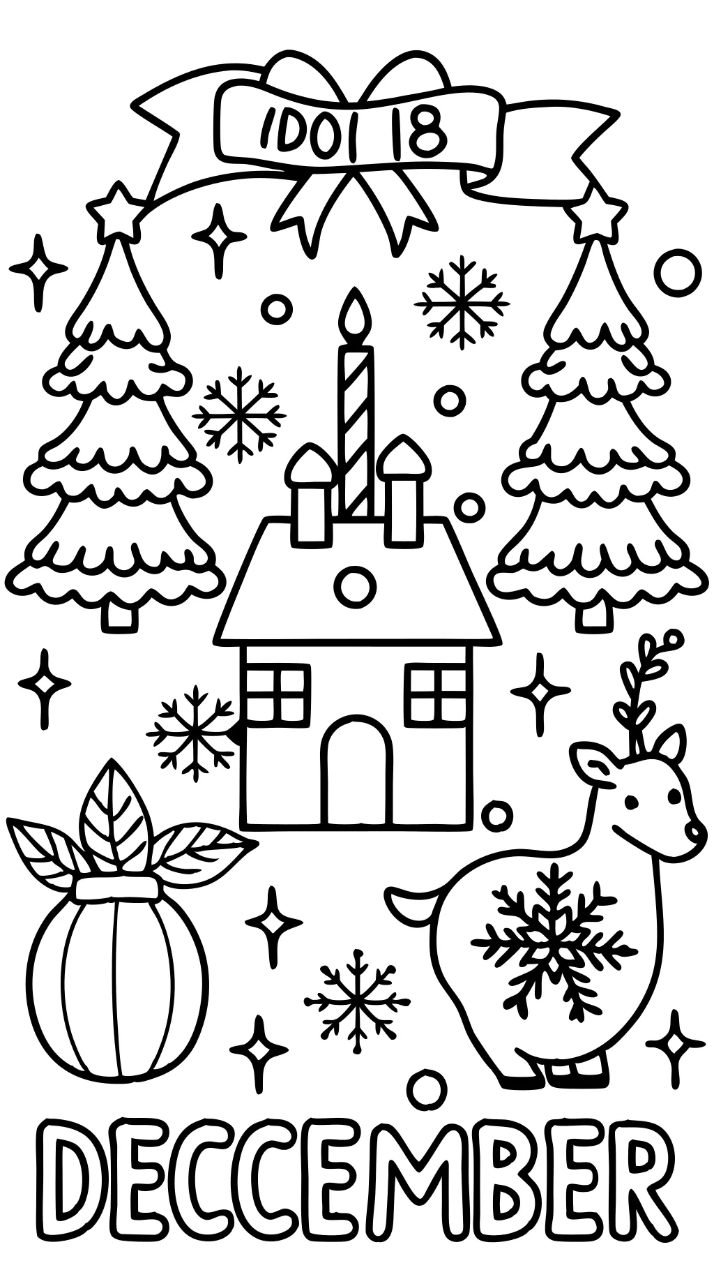 december coloring pages printable